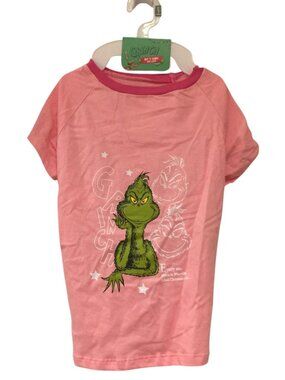 The Grinch Pink Large Pet Tee Shirt Every Who in Whoville Liked Christmas A Lot.